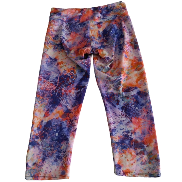 Onzie S/M Watercolor Tie Dye Crop Leggings - Picture 3 of 11